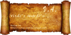Vitéz András névjegykártya