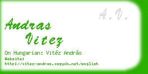andras vitez business card